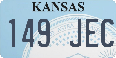 KS license plate 149JEC