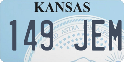 KS license plate 149JEM