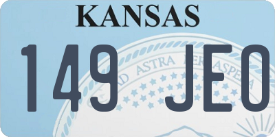 KS license plate 149JEO