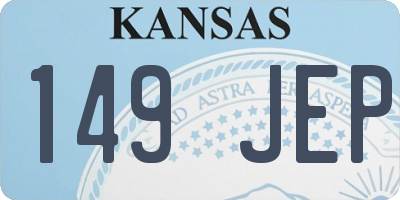 KS license plate 149JEP