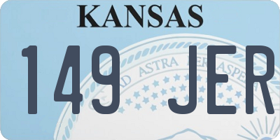 KS license plate 149JER