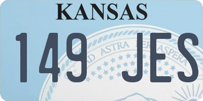 KS license plate 149JES