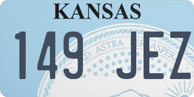 KS license plate 149JEZ