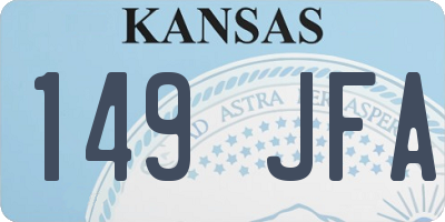 KS license plate 149JFA