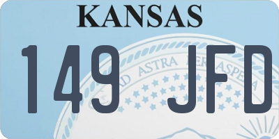 KS license plate 149JFD