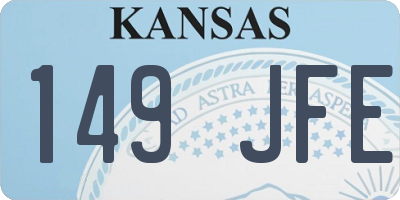 KS license plate 149JFE