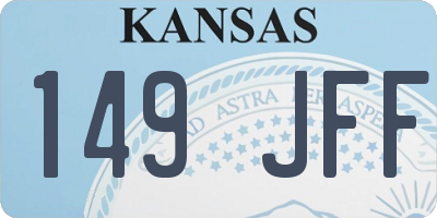 KS license plate 149JFF