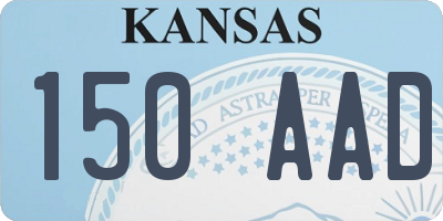 KS license plate 150AAD