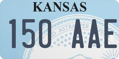 KS license plate 150AAE