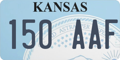 KS license plate 150AAF