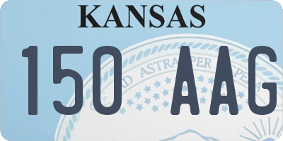 KS license plate 150AAG