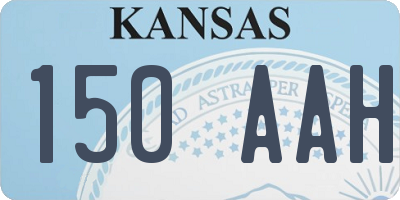 KS license plate 150AAH