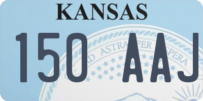 KS license plate 150AAJ