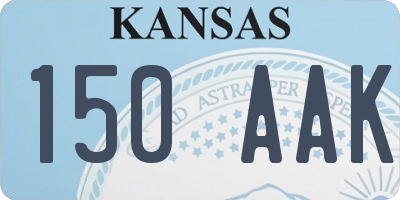 KS license plate 150AAK