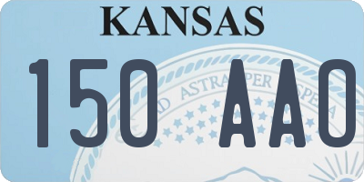 KS license plate 150AAO