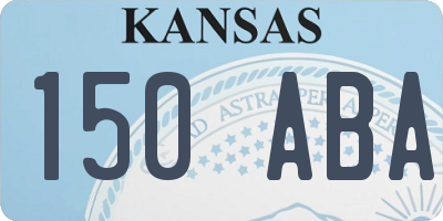 KS license plate 150ABA