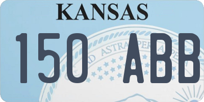 KS license plate 150ABB