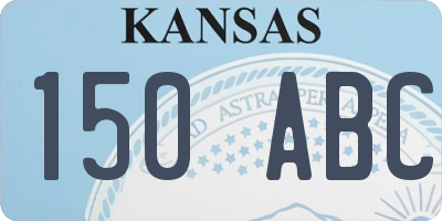 KS license plate 150ABC