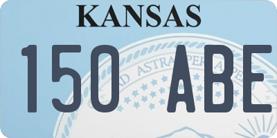 KS license plate 150ABE