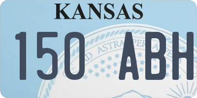KS license plate 150ABH