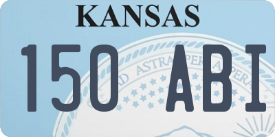 KS license plate 150ABI