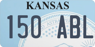 KS license plate 150ABL