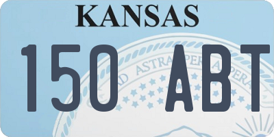 KS license plate 150ABT