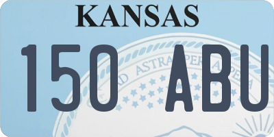 KS license plate 150ABU