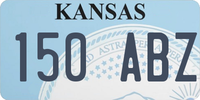 KS license plate 150ABZ