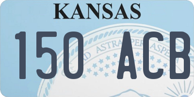 KS license plate 150ACB