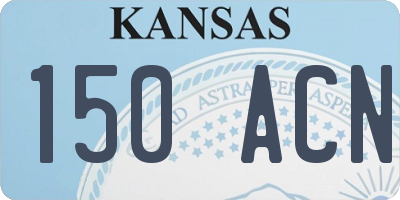 KS license plate 150ACN