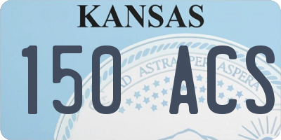 KS license plate 150ACS