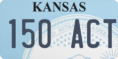 KS license plate 150ACT