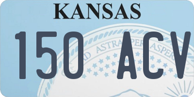 KS license plate 150ACV