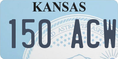 KS license plate 150ACW