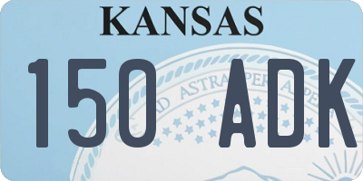 KS license plate 150ADK