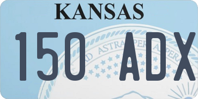 KS license plate 150ADX