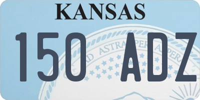 KS license plate 150ADZ