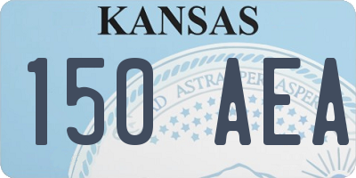 KS license plate 150AEA