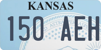 KS license plate 150AEH