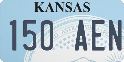 KS license plate 150AEN