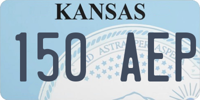KS license plate 150AEP