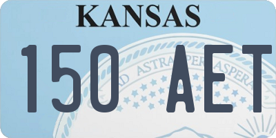 KS license plate 150AET