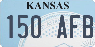 KS license plate 150AFB