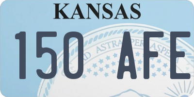 KS license plate 150AFE