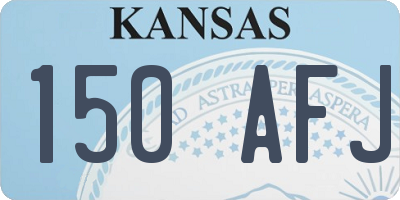 KS license plate 150AFJ