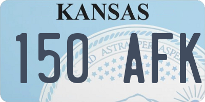 KS license plate 150AFK