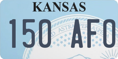 KS license plate 150AFO