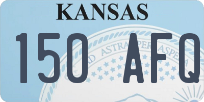 KS license plate 150AFQ