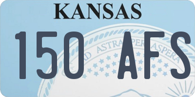 KS license plate 150AFS